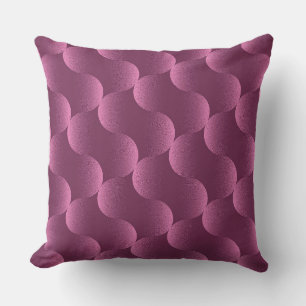 Geometric Pattern with Radiant Magenta Circles Cushion