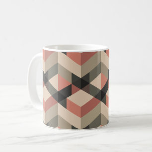 Geometric Pattern with Retro Colour Palette Coffee Mug