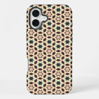 Geometric pattern with star shapes in brown and t