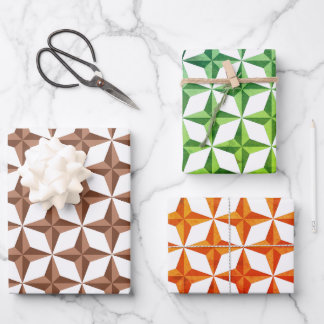 Geometric Pattern  Wrapping Paper Sheet