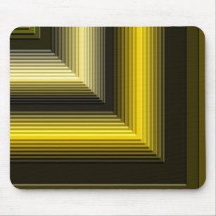 geometric pattern yellow black mouse pad