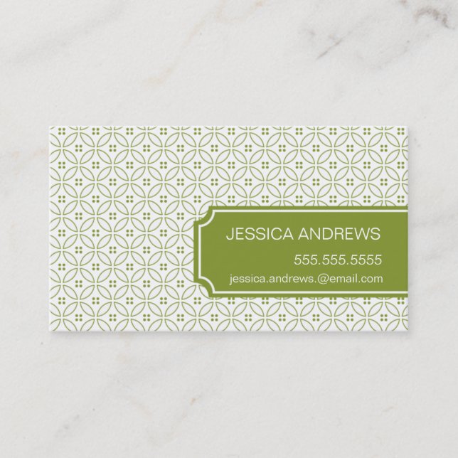 Geometric Patterned Calling Card (Front)