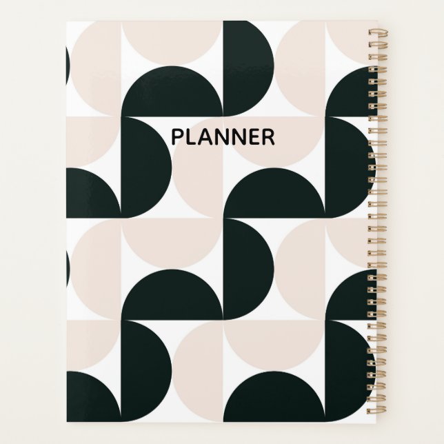 Geometric patterned notebook planner (Back)