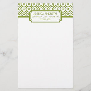 Geometric Patterned Personal Stationery