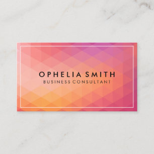 Geometric Patterns Artistic Minimal Business Card