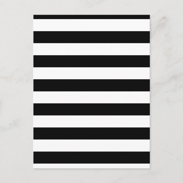 Geometric Patterns Black and White Stripes Postcard (Front)