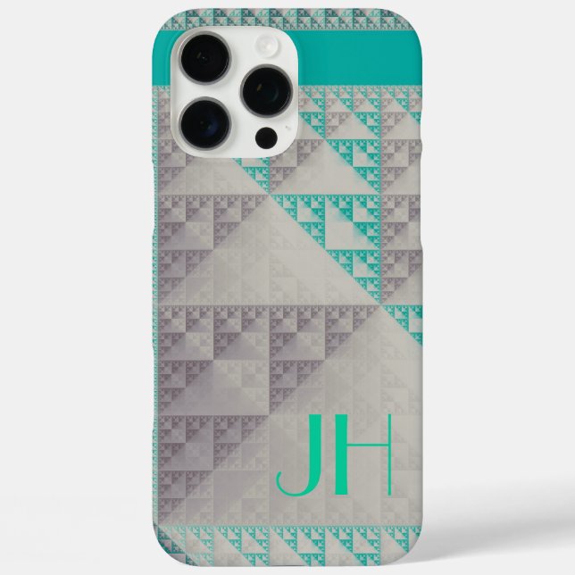 Geometric Patterns & Custom Monogram Case-Mate iPhone Case (Back)