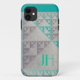 Geometric Patterns & Custom Monogram iPhone 11 Case