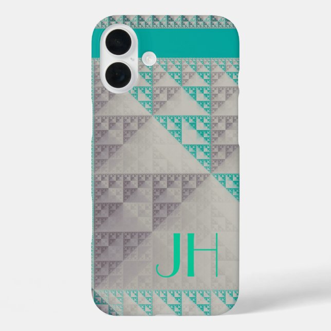 Geometric Patterns & Custom Monogram Case-Mate iPhone Case (Back)