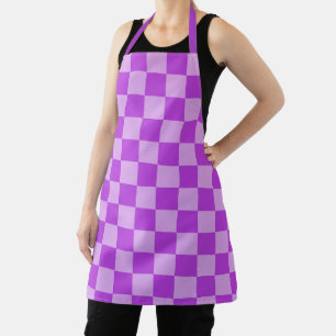 Geometric Patterns in Purple and Light Purple Apron