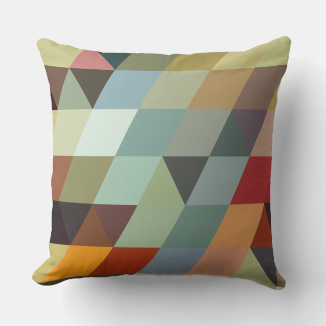 Geometric Patterns | Multicolor Triangles Cushion (Front)