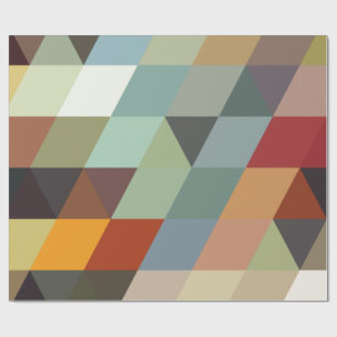 Geometric Patterns Multicolor Triangles Wrapping Paper