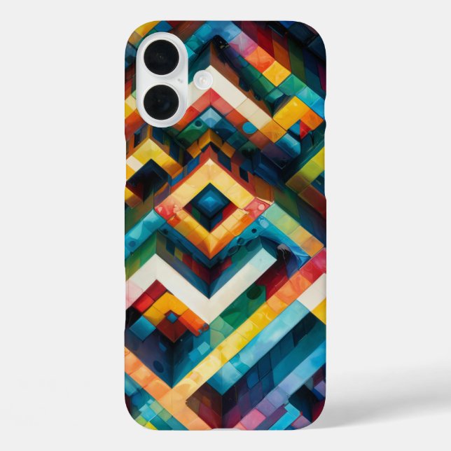 Geometric Patterns with Bold Contrasting Colours Case-Mate iPhone Case (Back)