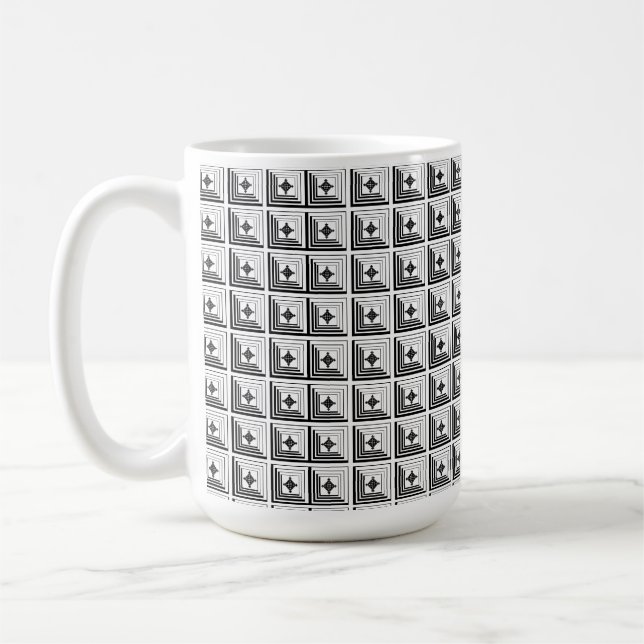 Geometric Pendant Pattern Coffee Mug (Left)
