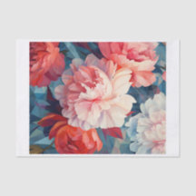 Geometric Peony Art for Decoupage