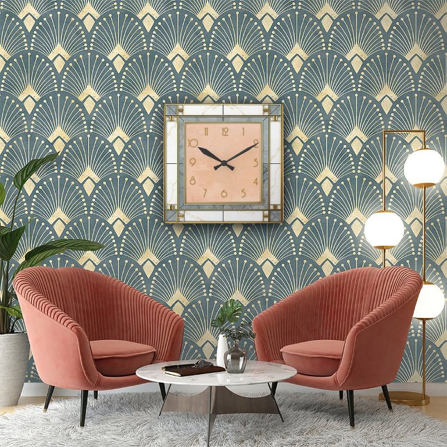 Geometric perfection in an Art Deco Square Wall Clock (Creator Uploaded)