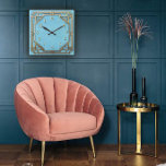 Geometric perfection in an Art Deco Wall Clock<br><div class="desc">Geometric perfection,  golden elegance,  and pure vintage charm. Perfect for the design lover with classic taste.</div>