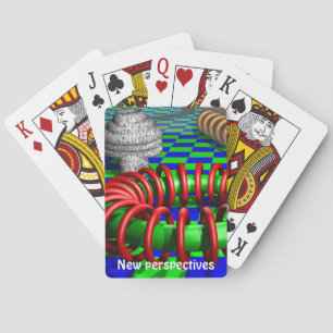 Geometric Perspective Abstract Optical Illusion Playing Cards