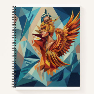 Geometric Phoenix Art Notebook