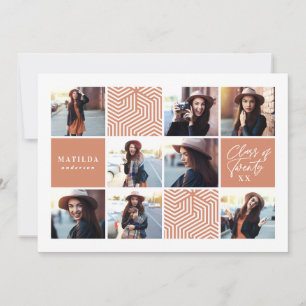 Geometric photo typography graduation announcement