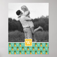 Geometric Pineapple Pattern | Photo With Monogram