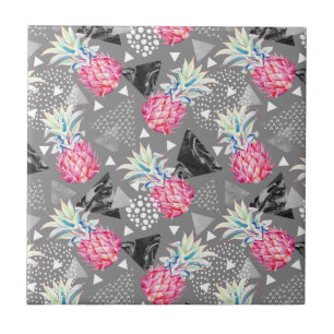Geometric Pineapple Textured Pattern Ceramic Tile