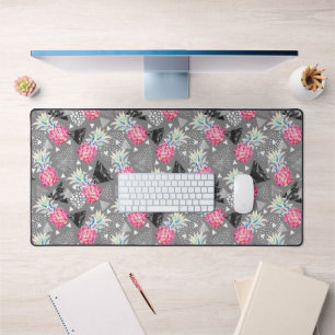 Geometric Pineapple Textured Pattern Desk Mat