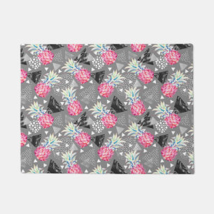 Geometric Pineapple Textured Pattern Doormat