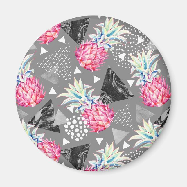 Geometric Pineapple Textured Pattern Magnet (Front)
