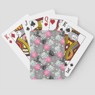 Geometric Pineapple Textured Pattern Playing Cards