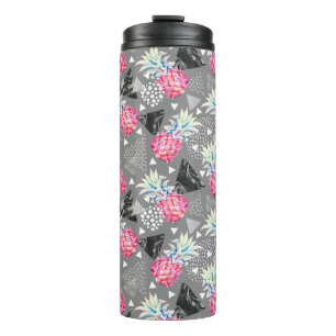 Geometric Pineapple Textured Pattern Thermal Tumbler