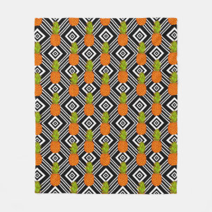 Geometric Pineapples Fleece Blanket