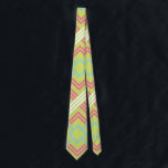 Geometric Pink and lime Vintage Wedding Tie<br><div class="desc">Any Tie that isn't printed front and back can be customised by you to have the print on the back side too.  Just click customise more and select all and copy and then select the back side and paste.</div>