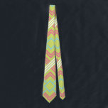 Geometric Pink and lime Vintage Wedding Tie<br><div class="desc">Any Tie that isn't printed front and back can be customised by you to have the print on the back side too.  Just click customise more and select all and copy and then select the back side and paste.</div>