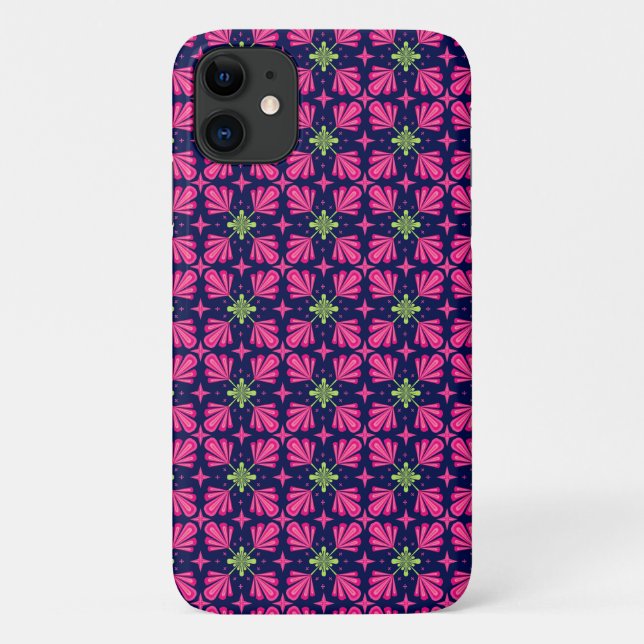 Geometric Pink Floral Petals Abstract pattern Case-Mate iPhone Case (Back)