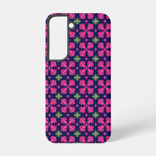 Geometric Pink Floral Petals Abstract pattern Samsung Galaxy Case