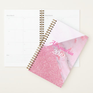 Geometric, Pink, Glitter, Boss Babe Planner
