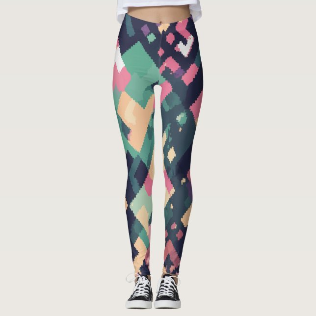 Geometric pixel leggings (Front)