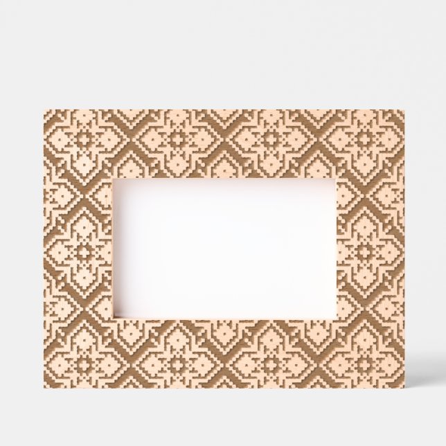 Geometric Pixel Pattern Floral Landscape Size Etched Frames (Front)