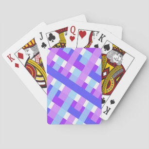 geometric plaid gingham diagonal playing cards