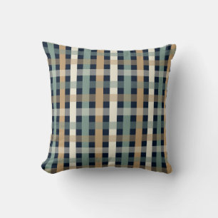 Geometric plaid winter pallet mancave decor cushion