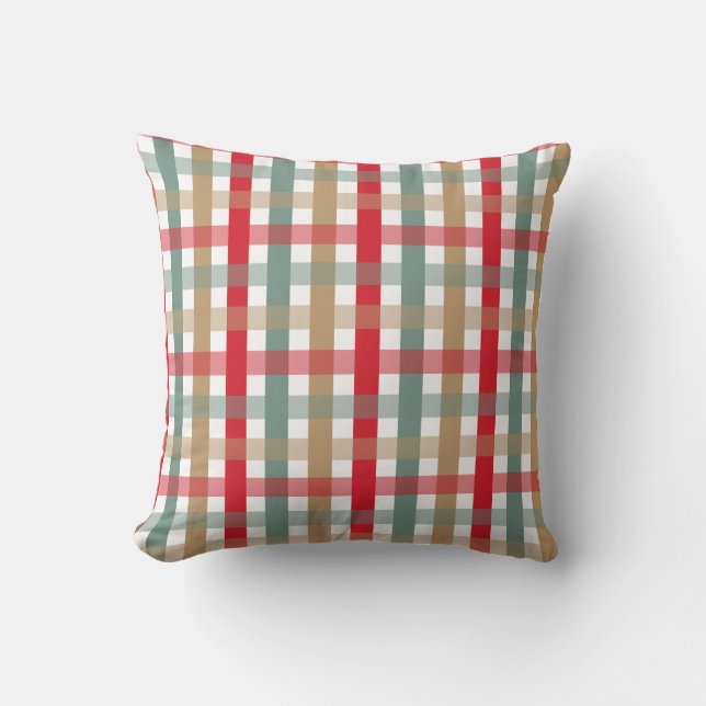 Geometric plaid winter pallet rustic decor  cushion (Front)