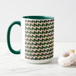 Geometric Play: Checked Lawn Bowls in Block Art Mug