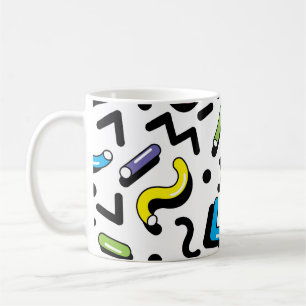 Geometric Play: Doodle Shapes Pattern Coffee Mug
