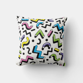 Geometric Play: Doodle Shapes Pattern Cushion