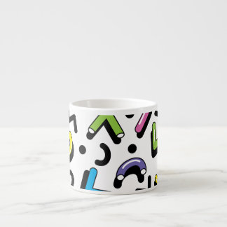 Geometric Play: Doodle Shapes Pattern Espresso Cup