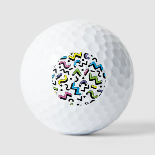 Geometric Play: Doodle Shapes Pattern Golf Balls