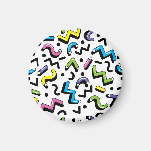 Geometric Play: Doodle Shapes Pattern Magnet