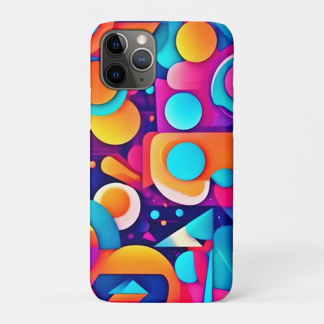 Geometric Playground in Colourful Chaos Case-Mate iPhone Case (Back)