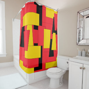 Geometric Pleasure Shower Curtain